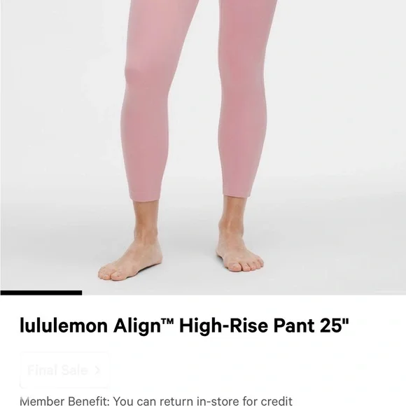 NWT Lululemon Align in Pink Tide - Picture 2 of 3